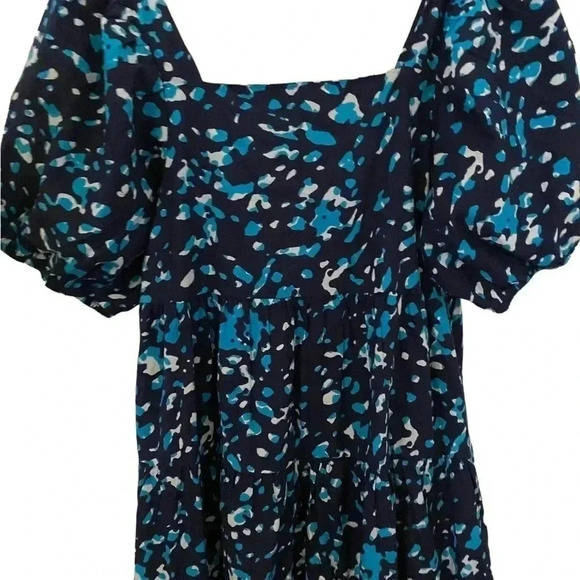 The Golden Globe Puff Sleeve Tiered Baby Doll Dress Size Small - Picture 4 of 8